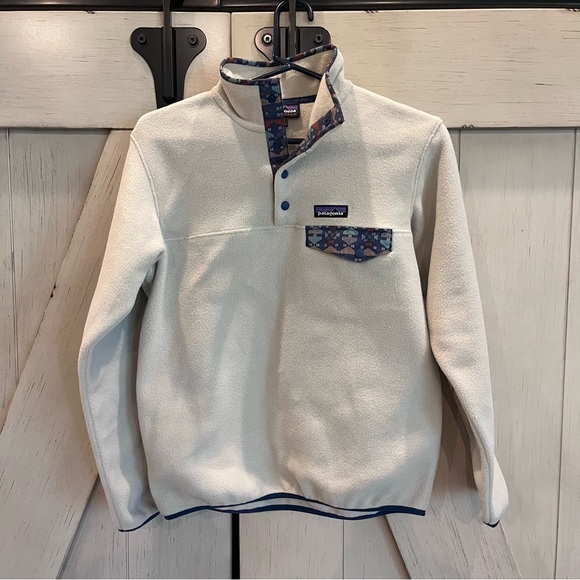 Patagonia Tops - Patagonia Synchilla Pelican Snap T Stone Blue Aztec Pullover Size XS